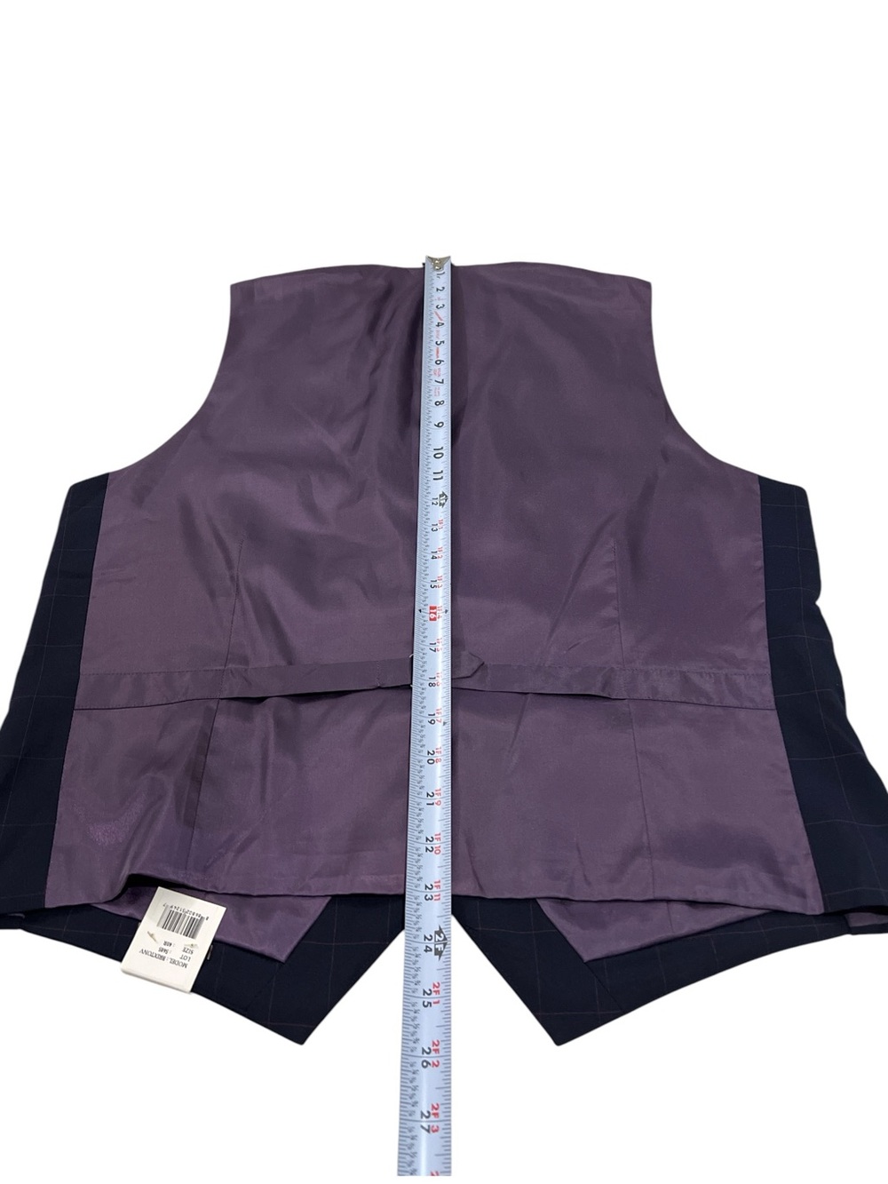 The Savile Row Company London Brixton Waistcoat Vest - Mens 40R - Navy / Purple. - Picture 8 of 9